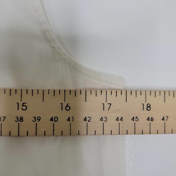 J Crew Sleeveless‎ Beaded Tunic Top 0 White Blue Stripe Side Zip Round Neck Boho - Picture 12 of 13